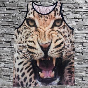 Tiger Head Tank Top Multi Color Size Not Listed Possible L/XL